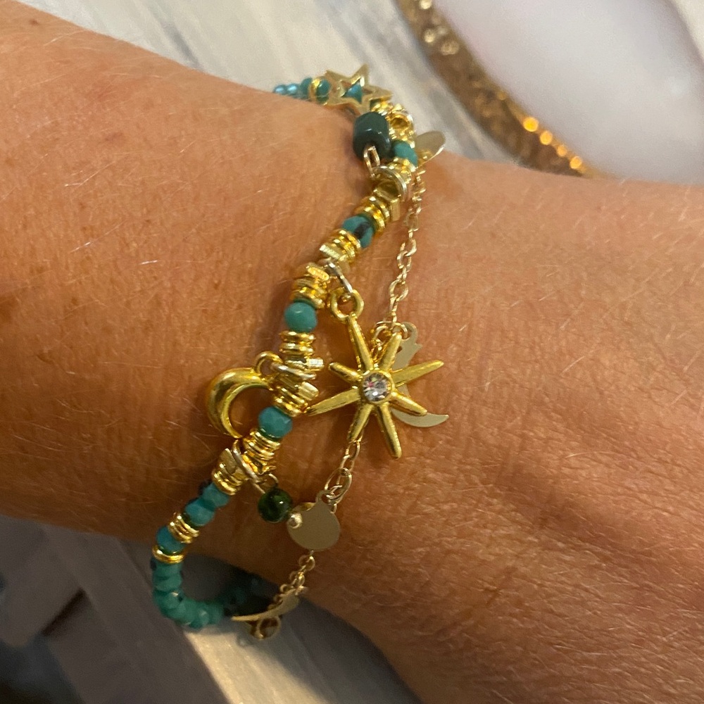 Sun&Moon Layered Bracelet - Picture 2 of 4